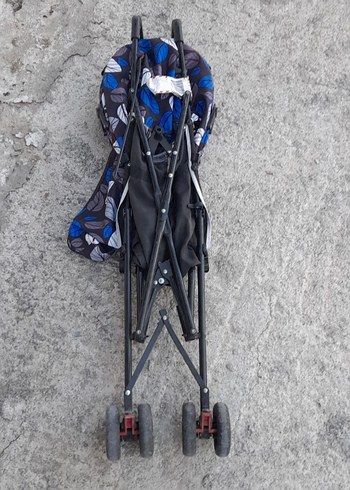 9- 18 kg Beden Yaprak Desenli Mavi Bebek Arabası