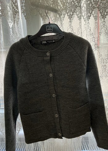 Zara Koyu Gri Triko Hirka