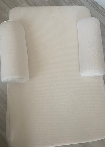 Beyaz reflü Yatağı ve Silindir Destek Seti - Görsel 2