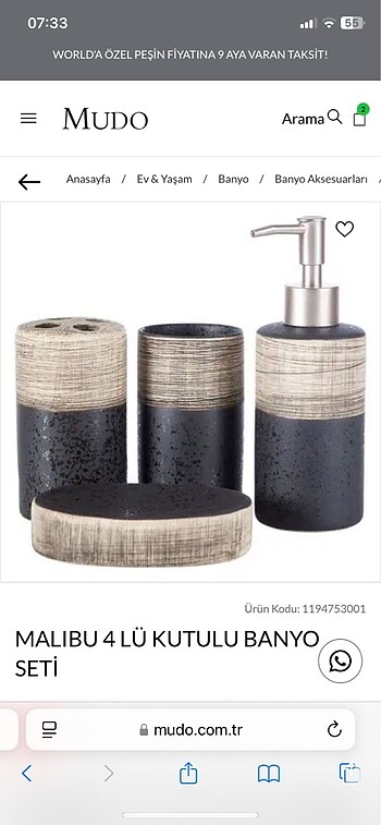 Mudo consept banyo seti