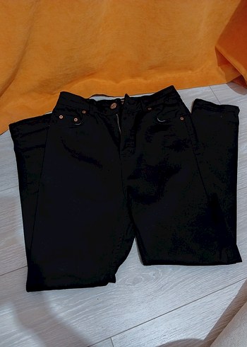 Diğer Siyah Yuksek Bel Jean Pantolon