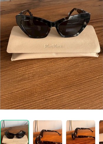 Max Mara Retro Siyah Kahverengi Kedi Gozu Gunes Gozlugu