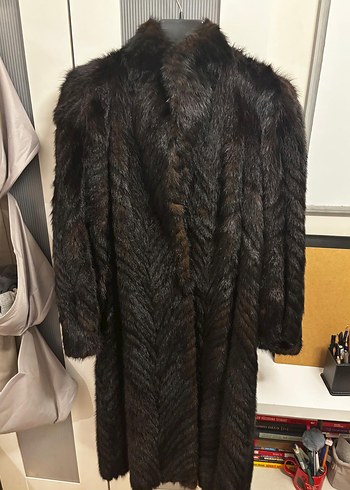 Diğer Vintage Orijinal Vizon Kurk Kaban Koyu Kahve