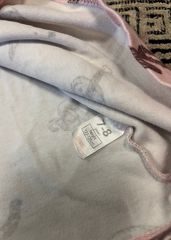 7 Yaş Beden pembe Renk Pamuklu pijama takımı
