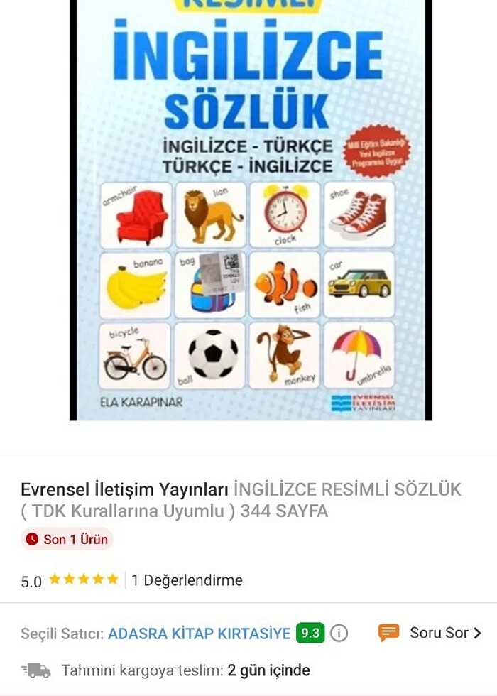 Resimli İngilizce sözlük  - Görsel 2
