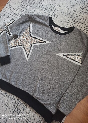 Twist pul işlemeli sweatshirt