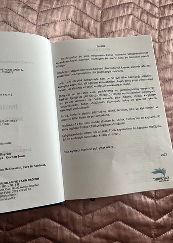 FONO Türkçe-İngilizce Büyük Sözlük Seti - Görsel 5