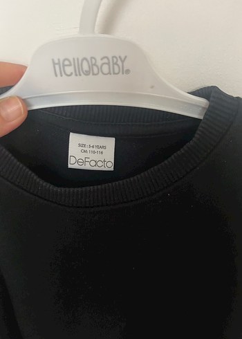 Siyah Basic  Sweatshirt - Görsel 2