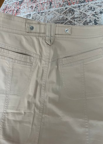 Bej Kemer detaylı Vakko Kadın Etek - Görsel 4