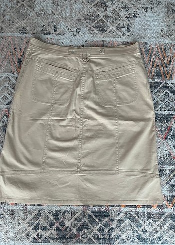 Bej Kemer detaylı Vakko Kadın Etek - Görsel 3