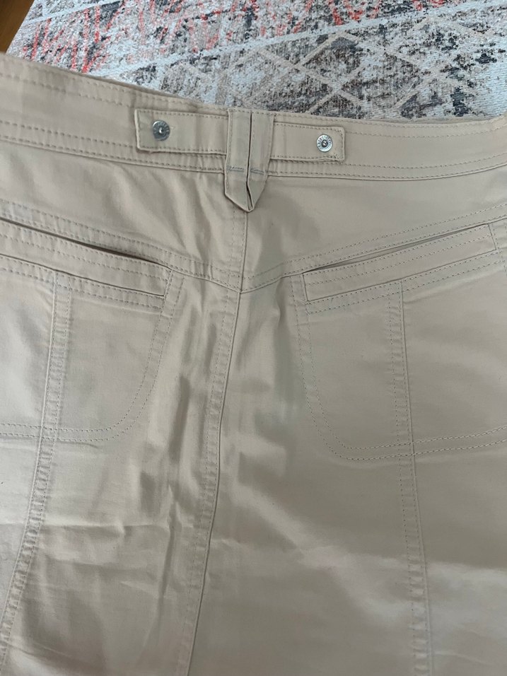 Bej Kemer detaylı Vakko Kadın Etek - Görsel 4