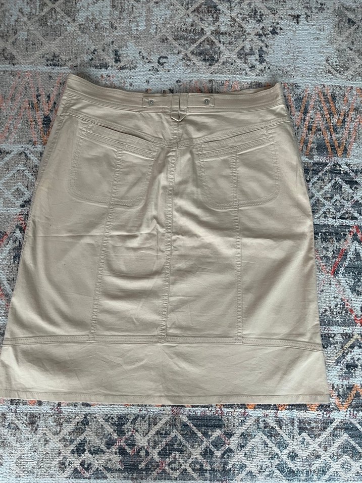 Bej Kemer detaylı Vakko Kadın Etek - Görsel 3