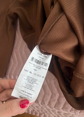 Kahverengi kruvaze Kadın Elbise - Görsel 4