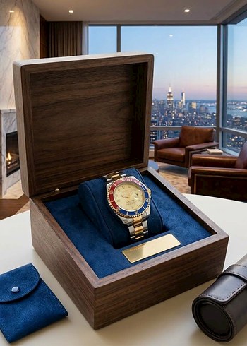 Rolex Siklik Ve Duzen Ahsap Saat Kutusu Seti