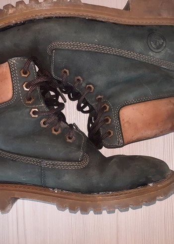 Lumberjack Koyu Yesil Deri Bagcikli Bot