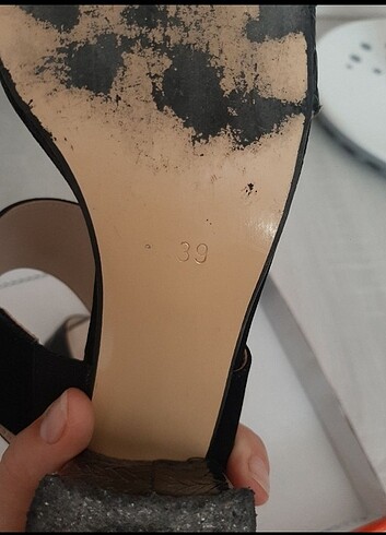 39 Beden siyah Renk Sandalet 39 numara