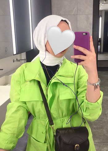Diğer Canli Neon Yesil Kapusonlu Hirka