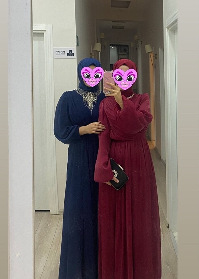 Tesettür abiye lacivert - Görsel 3