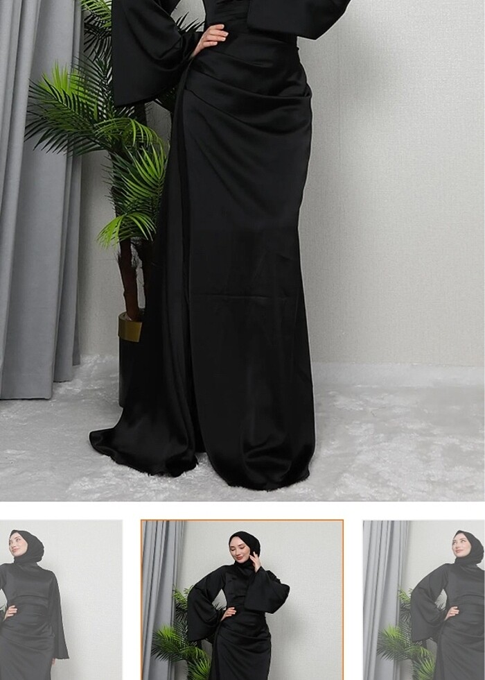 Siyah abiye elbise - Görsel 2