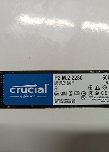 Crucial P2 M2 500 GB SSD