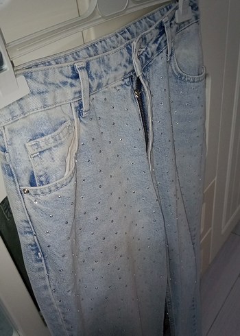 Diğer Tasli Acik Mavi Denim Jean