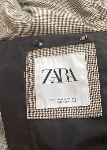 Zara Siyah Beyaz Houndstooth Ceket