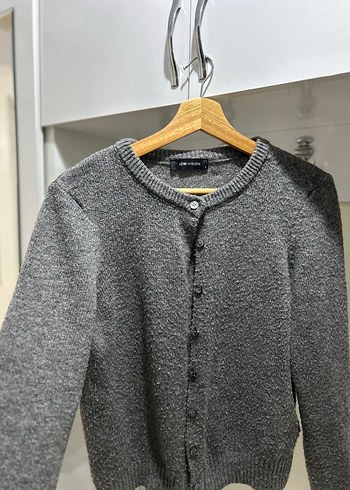 LC Waikiki Gri Melanj İnce Triko Hirka