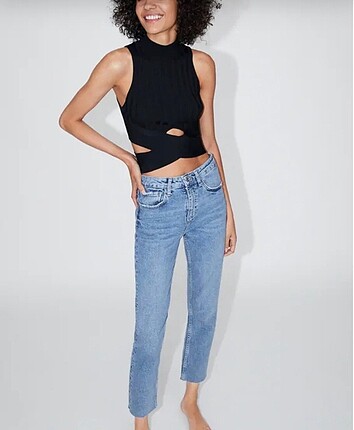 Zara Zara yüksel bel slim fit jean
