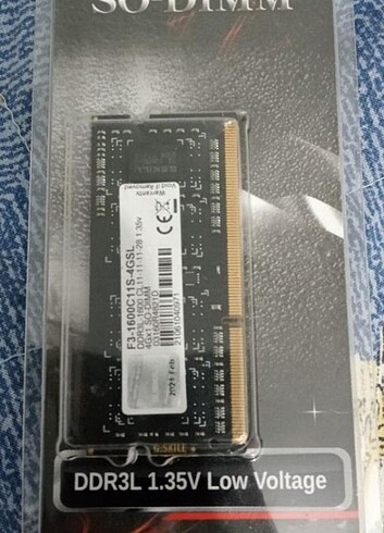GSKİLL 4GB RAM DDR3L 1600 MHZ 