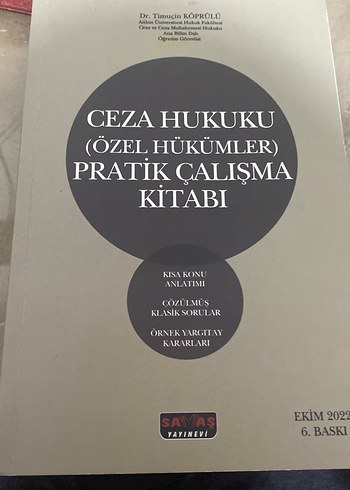 Ceza Hukuku Ozel Hukumler Pratik Calisma Kitabi
