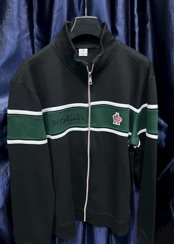 Moncler Siyah Fermuarli Spor Sweatshirt