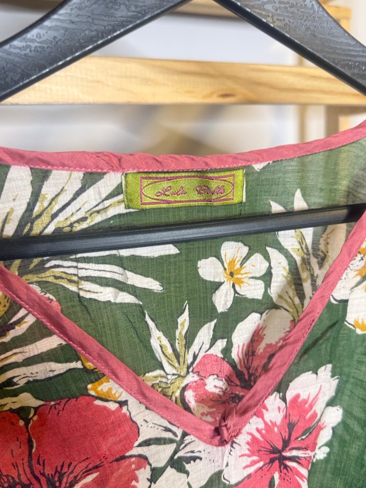 Çiçek Desenli Yeşil Uzun Bohem Kadın Kimono - Görsel 4