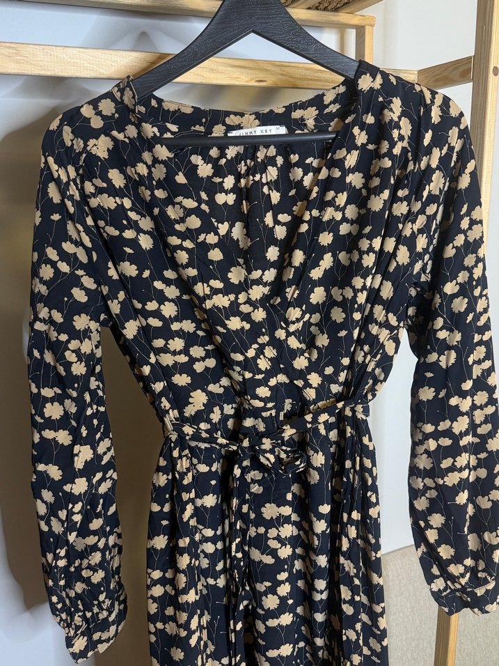 Bohem Uzun Kollu Piliseli Elbise - Görsel 2