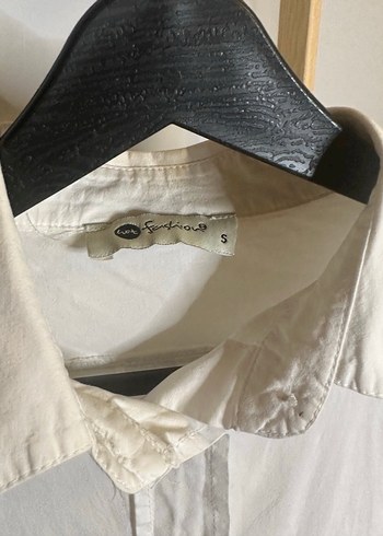 Kadın Beyaz Keten Uzun Kollu Gömlek - Görsel 4