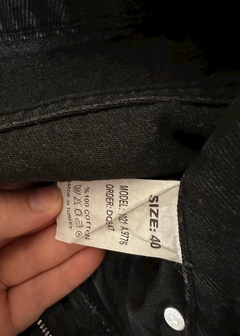 Topshop Kadın Siyah Bol Kesim Midi Kot Pantolon