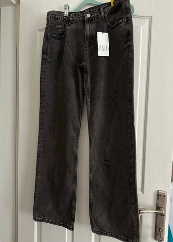 Kadın Kahverengi Loose Fit Midi Kot Pantolon
