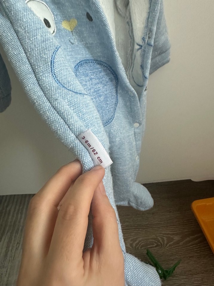 Mavi Nakışlı Bebek Tulumu - Görsel 3