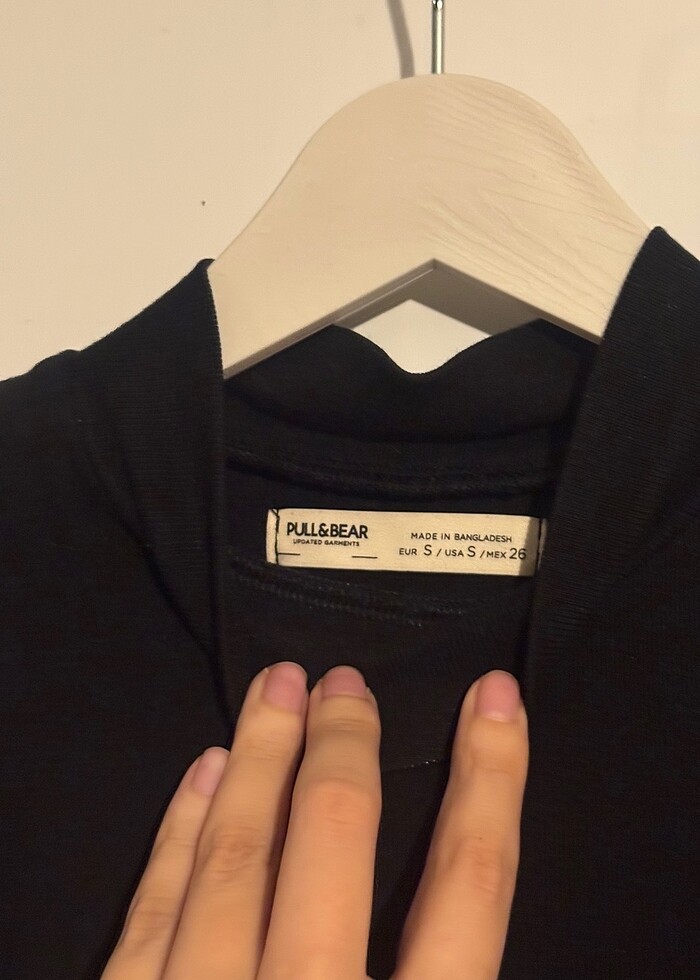 Pull & Bear Siyah Basic Bluz - Görsel 3