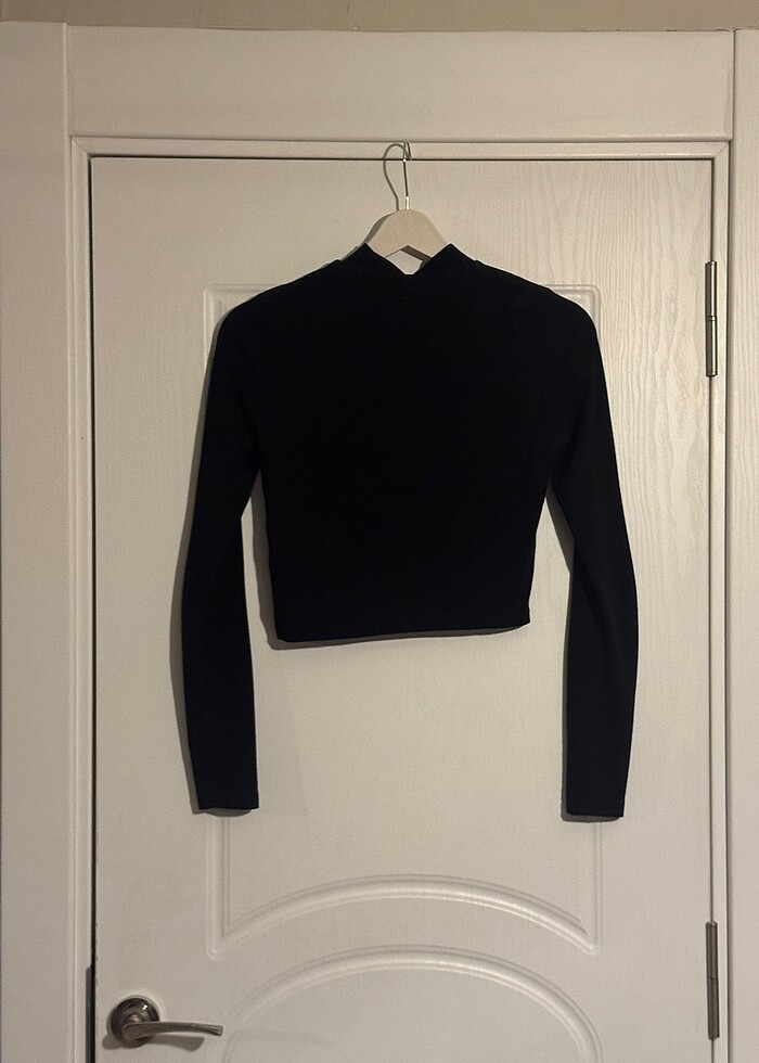 Pull & Bear Siyah Basic Bluz - Görsel 4