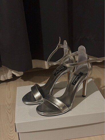 Silver Renk Topuklu Ayakkabı - Görsel 6