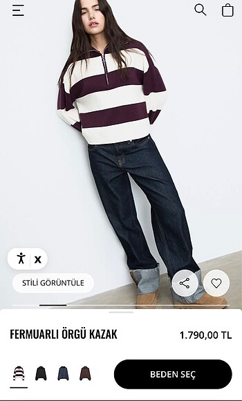 Stradivarius Örme Kazak - Görsel 5