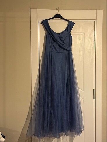 Mavi Abiye Elbise - Görsel 4