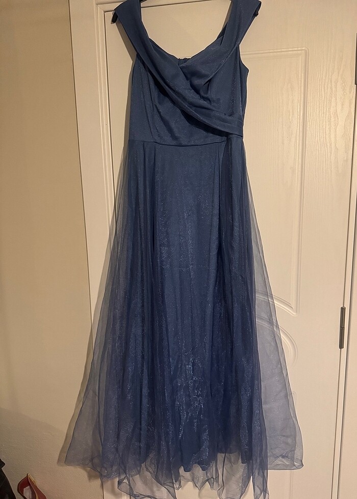 Mavi Abiye Elbise - Görsel 3