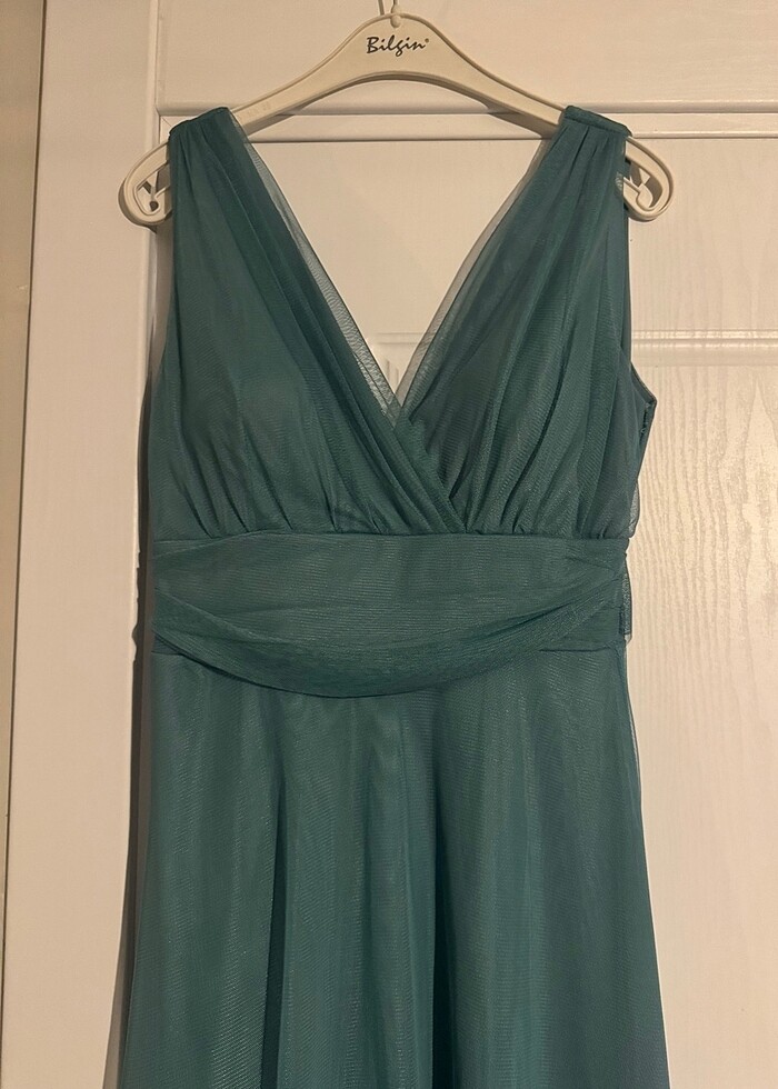 Yeşil Abiye Elbise - Görsel 4