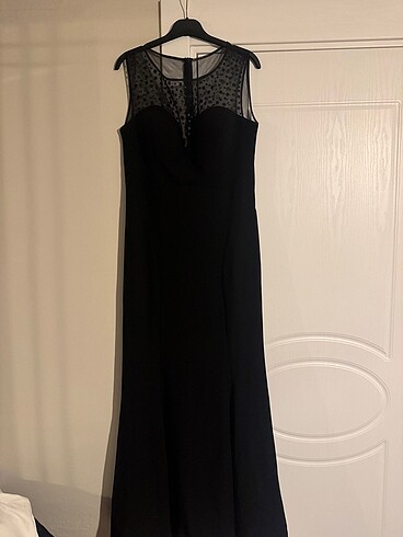 Uzun Abiye Siyah Elbise - Görsel 4
