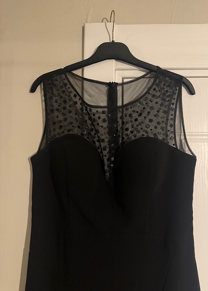 Uzun Abiye Siyah Elbise - Görsel 2