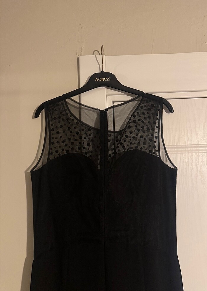 Uzun Abiye Siyah Elbise - Görsel 5