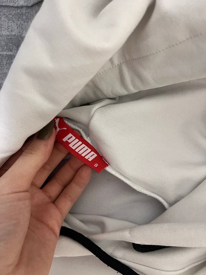 Beyaz Puma Kapüşonlu Sweatshirt - Görsel 3