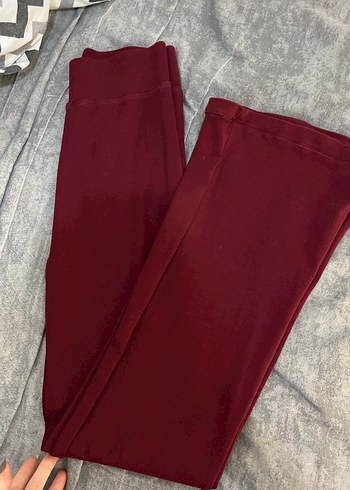 Bordo Kadın Kumaş Pantolon Midi Boy - Görsel 2