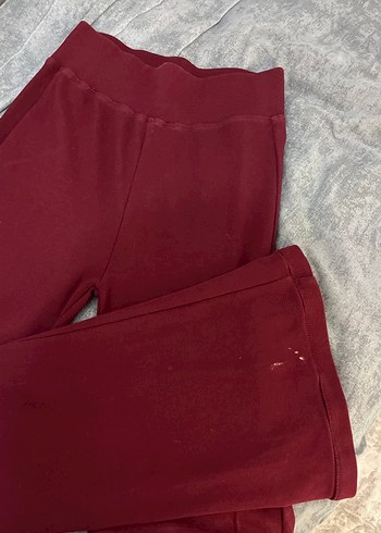 Bordo Kadın Kumaş Pantolon Midi Boy - Görsel 3